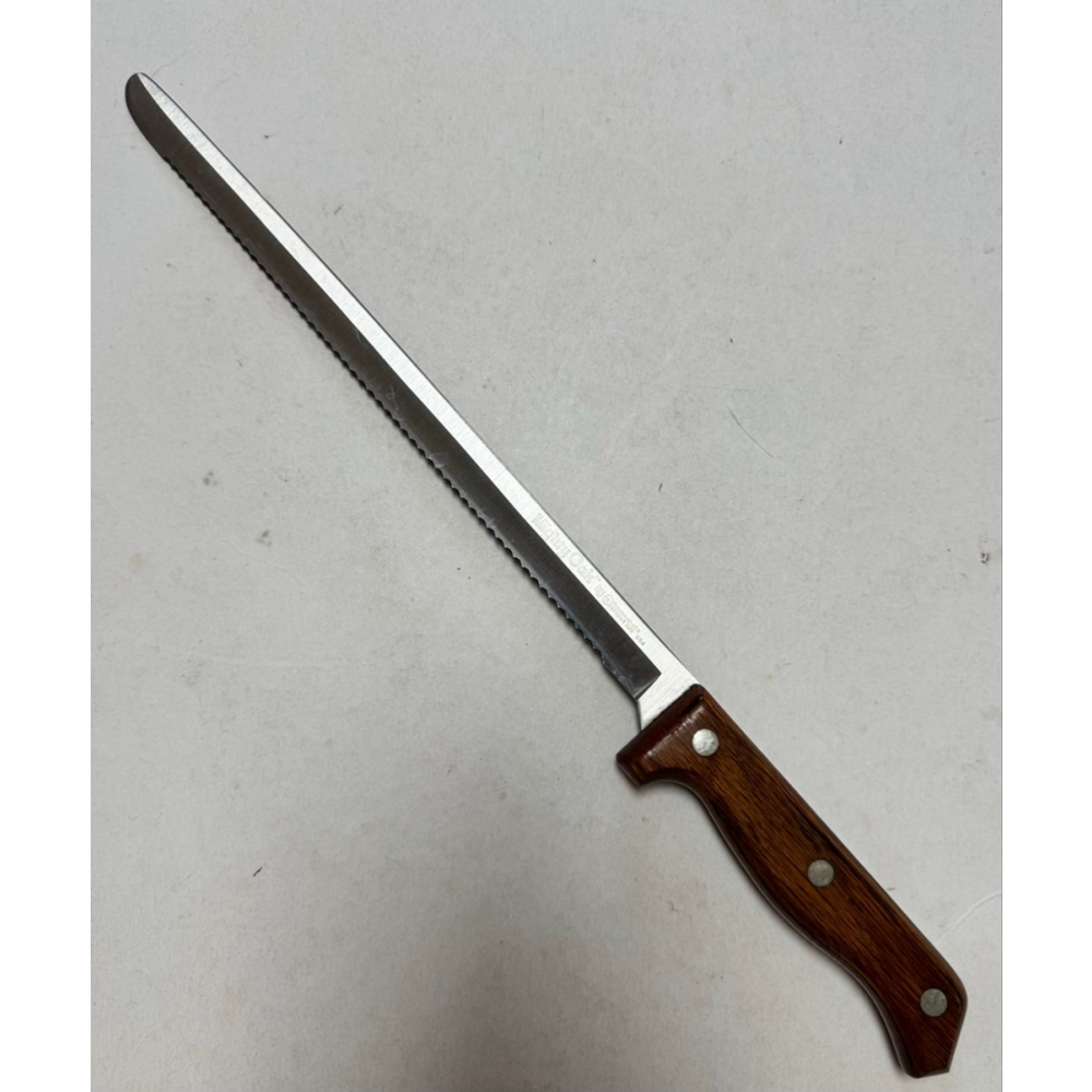 Imperial Mighty Oak Serrated Bread / Carving Knife - Oak Handle - 10” Blade
